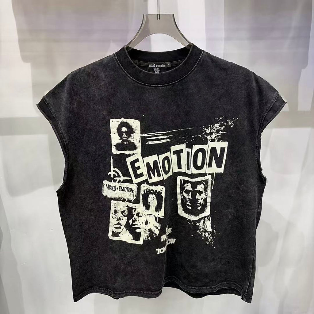 Mixed Emotion Layered Archive Sleeveless Top